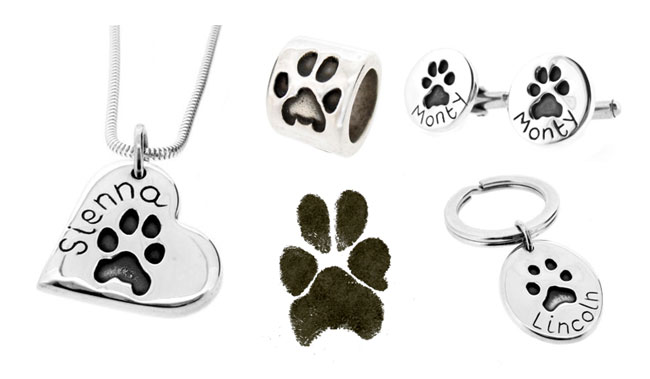 Silvertips jewellery made from paw prints