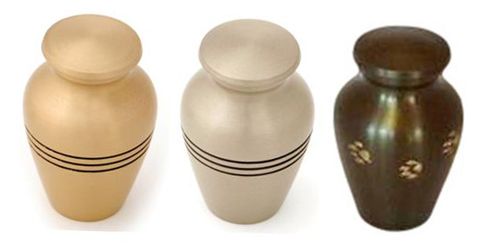 brass keepsake urns